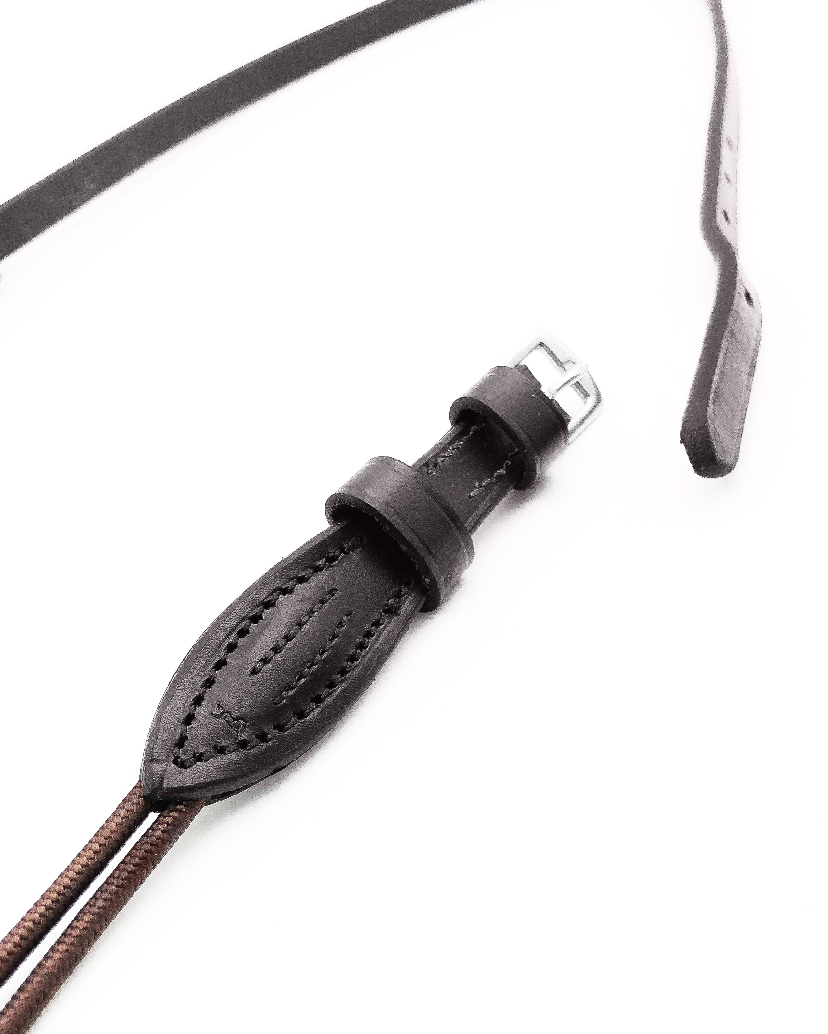 Ремешки для трензеля гаг Loose Gag Cheeks with neckpiece коричневый