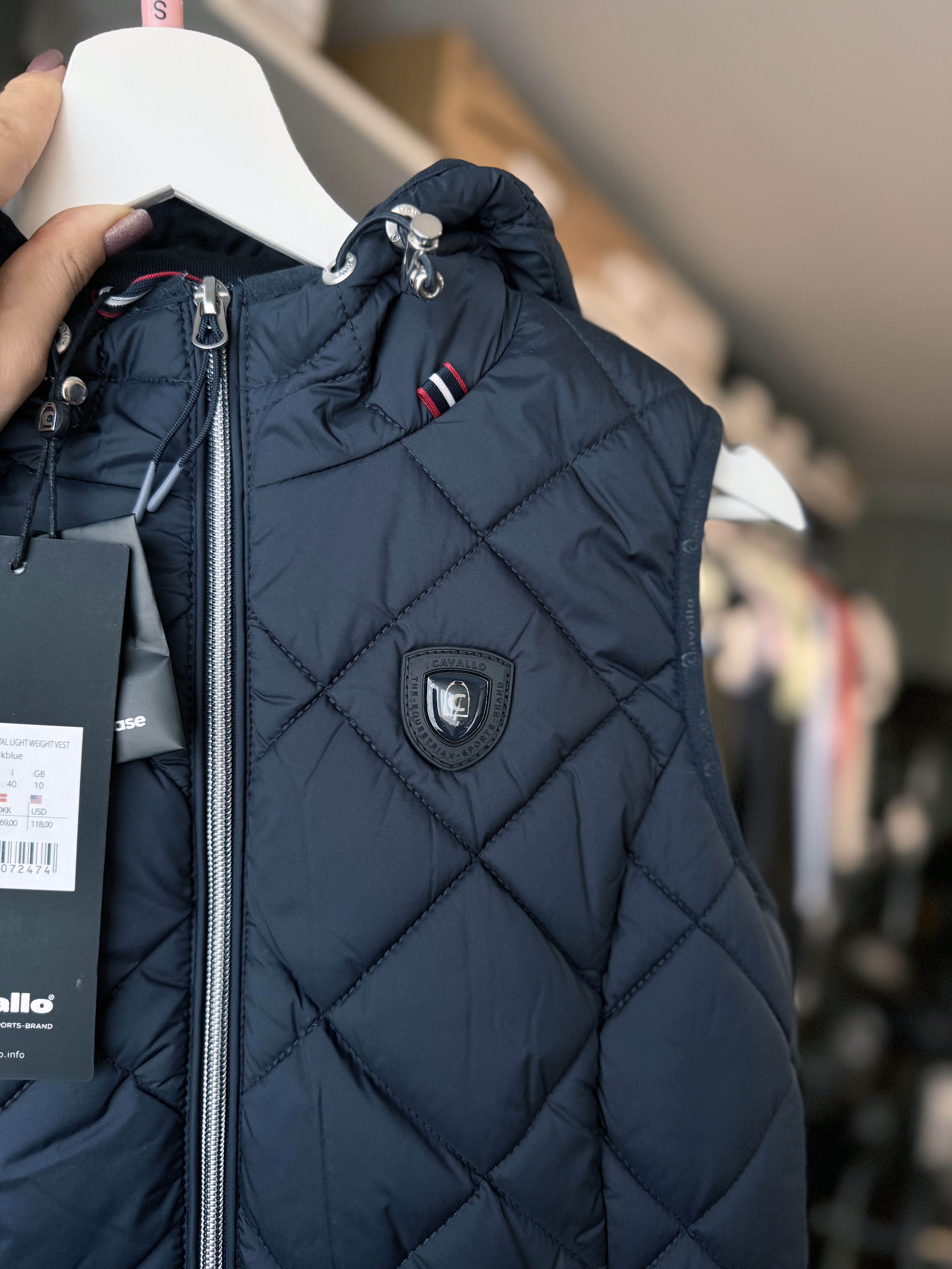 Жилет утепленный для верховой езды CAVALLIGHT синий