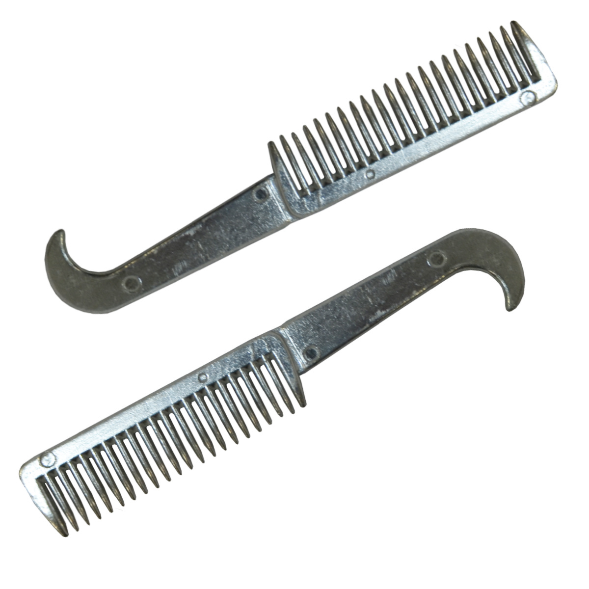 Расчёска для гривы с крючком серебро