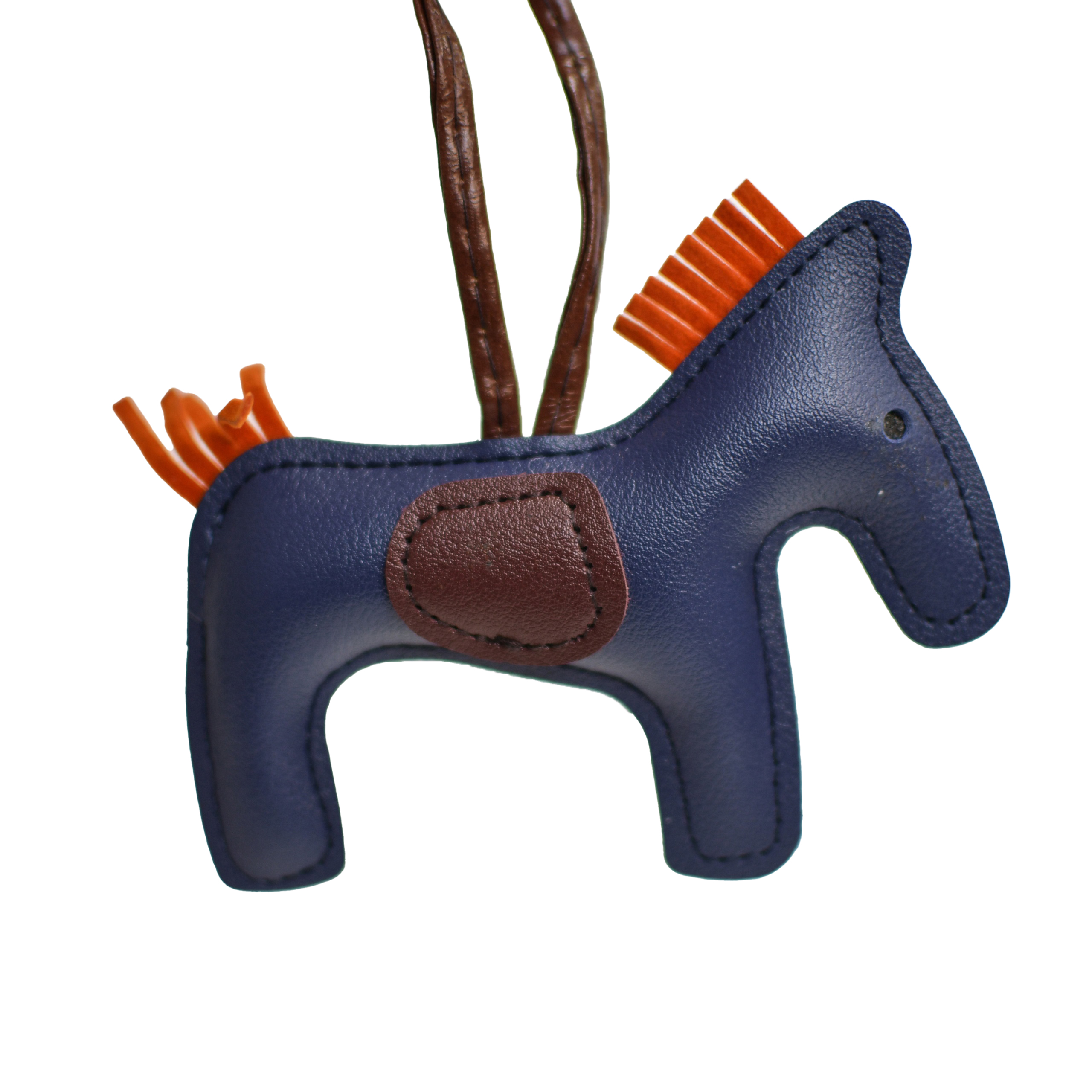 Брелок для сумки лошадка синий/оранжевый (один размер, 26605207-21-один размер)