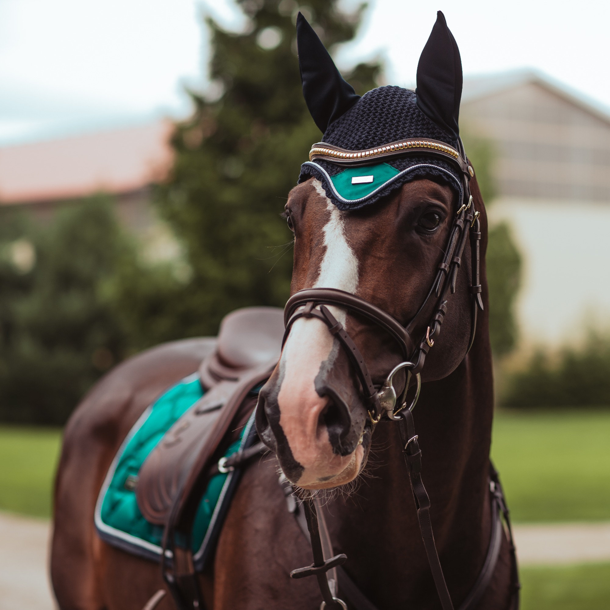 Комплект конкурный Emerald зелёный Первая Конная Мануфактура