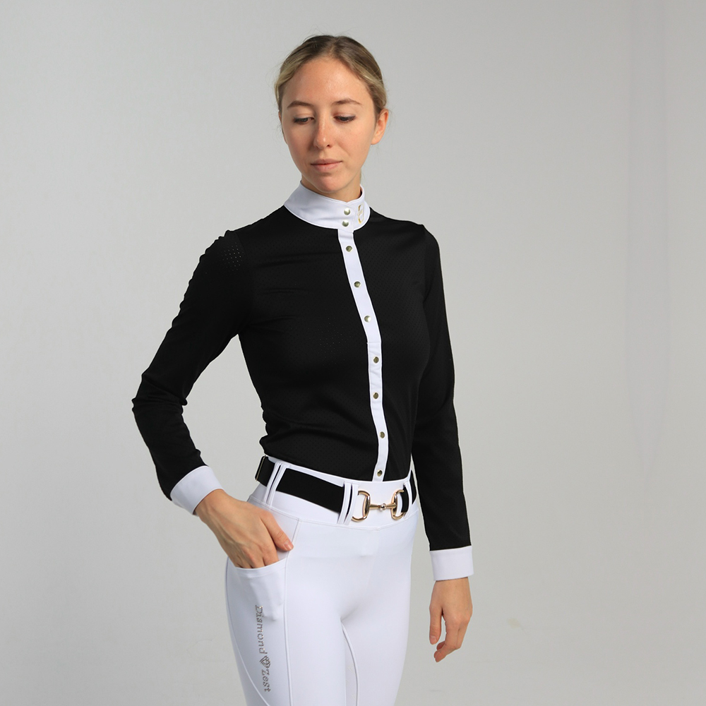 Лонгслив для выступлений Air Black чёрный/белый Первая Конная Мануфактура