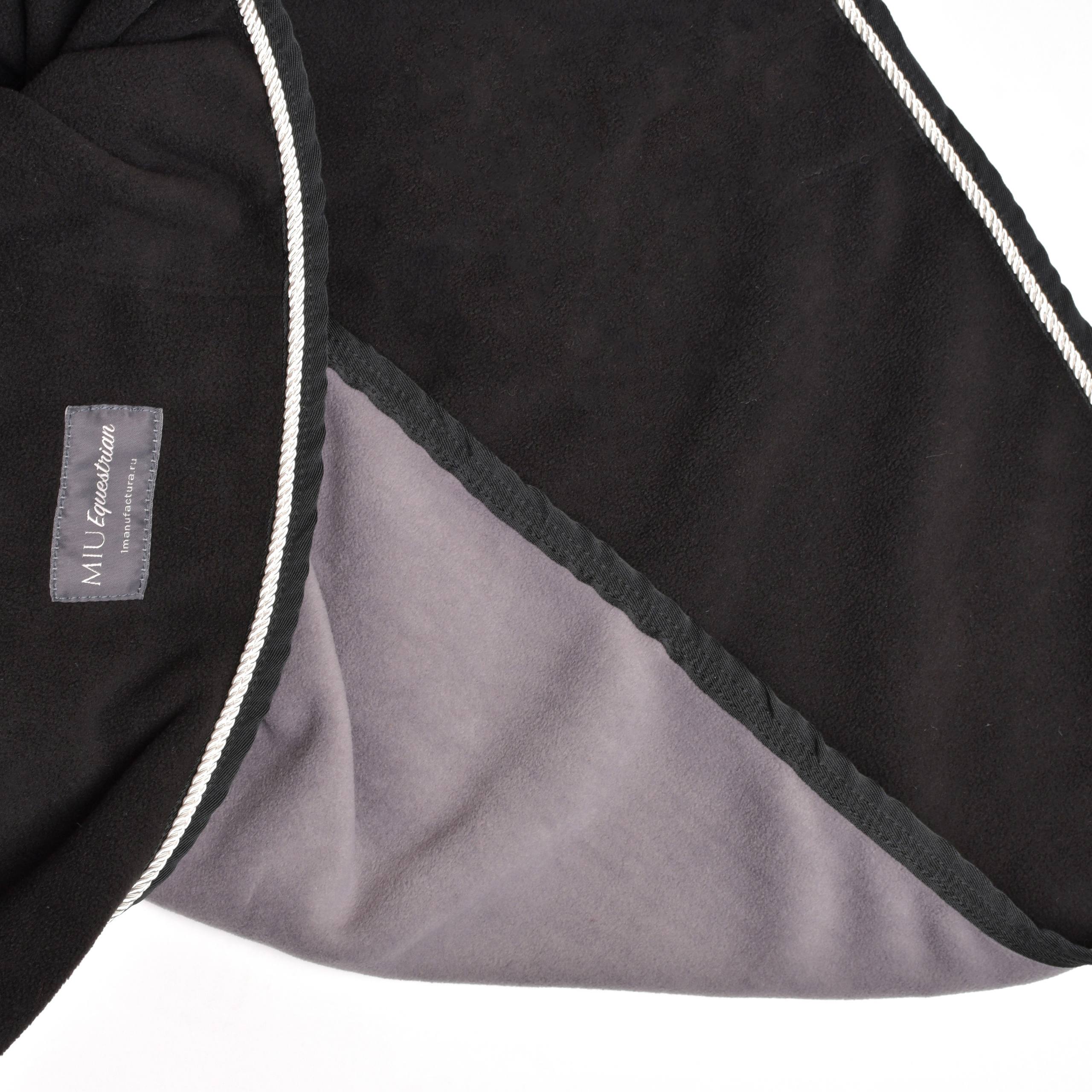 Полупопона под седло из двойного флиса чёрный