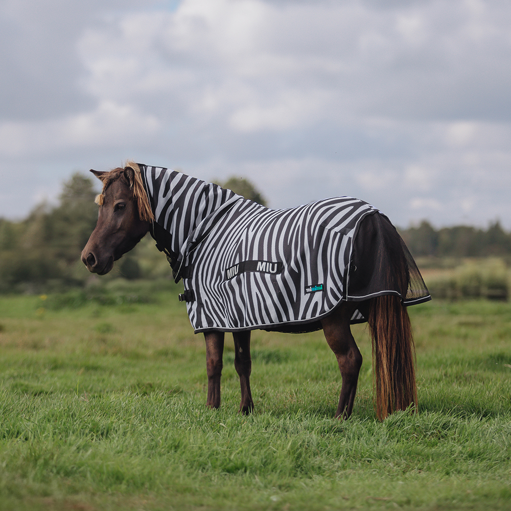 Попона антимоскитная с капором и подпузником mimimi Pony Air Max Zebra, принт зебра Первая Конная Мануфактура