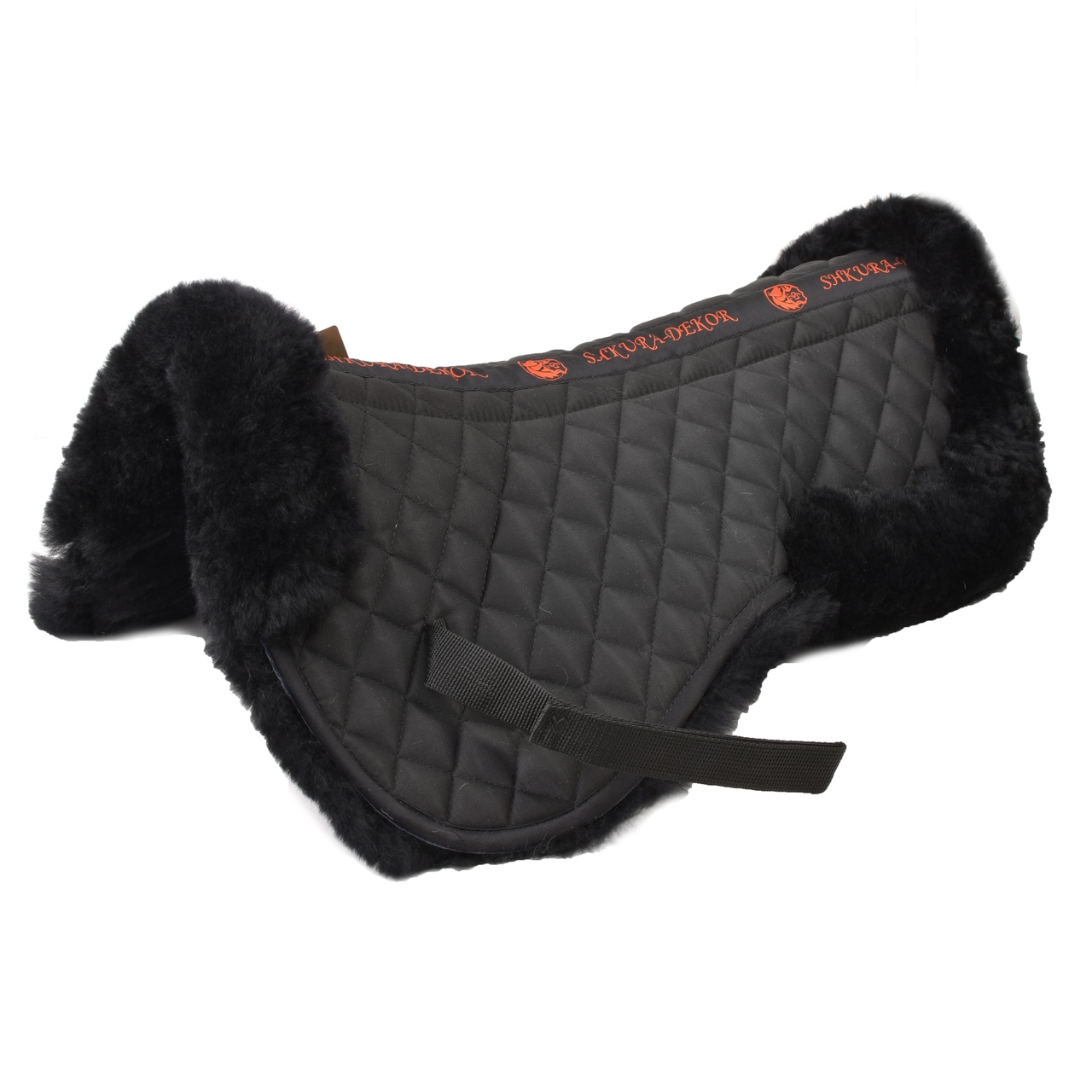 Мех под седло русская овчина чёрный (L, 505027-10-L)