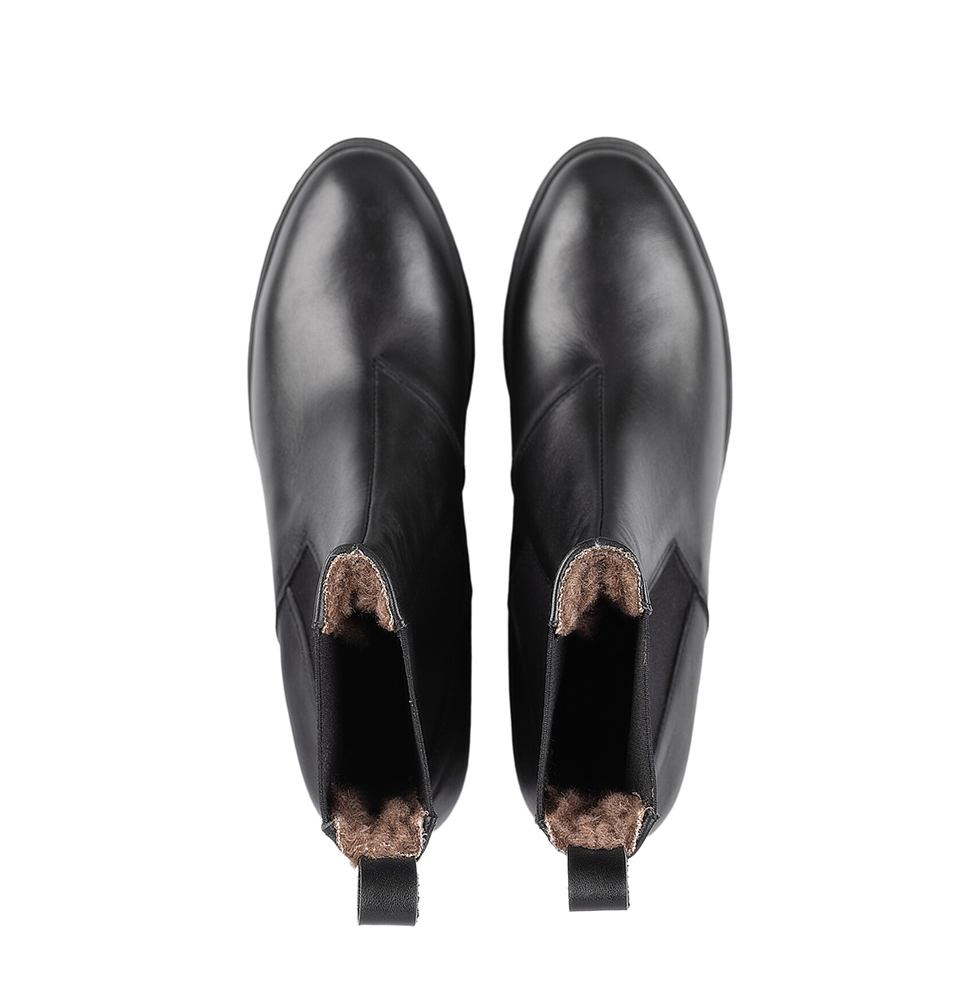 Ботинки Челси утеплённые женские чёрный