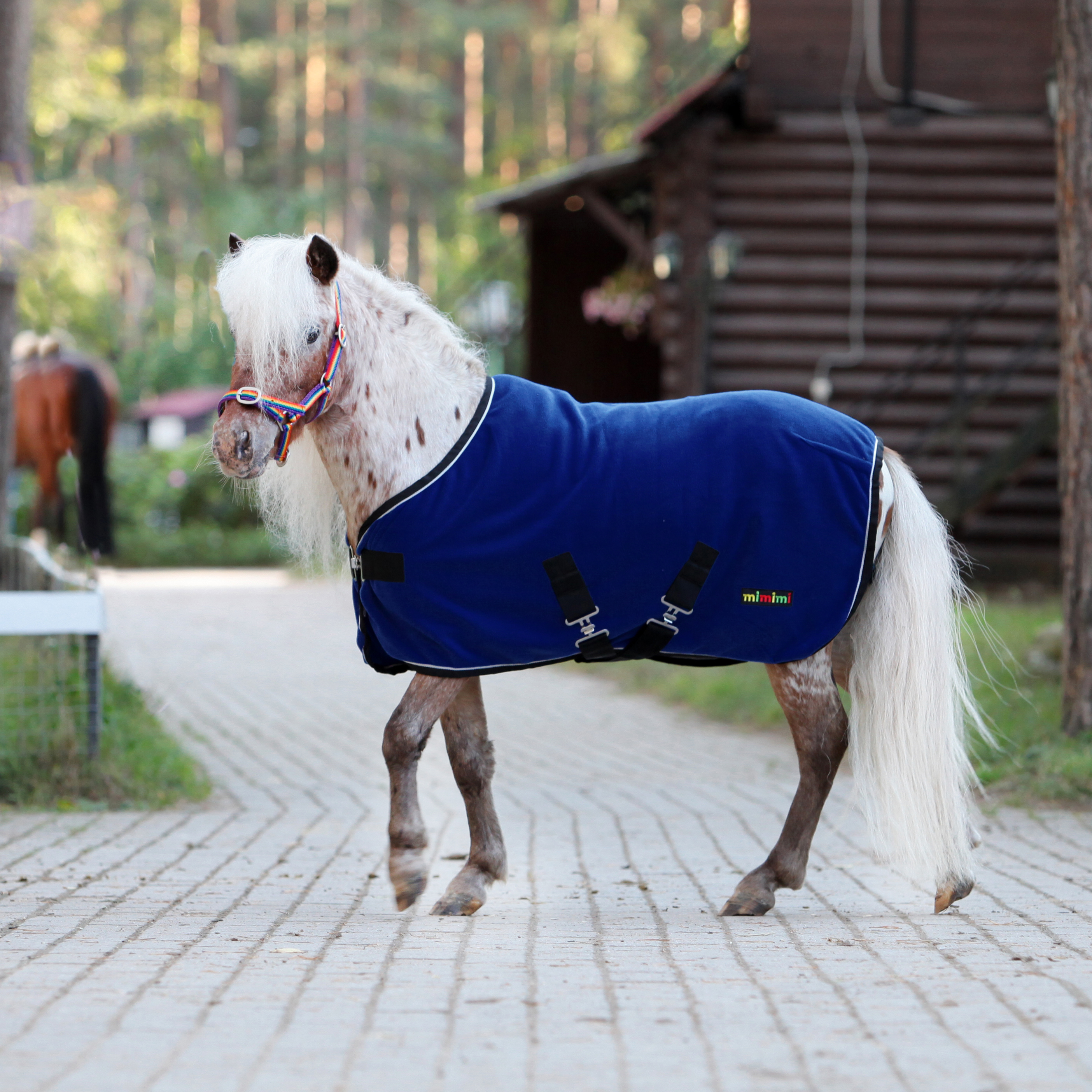 Попона флисовая Pony Fleece тёмно-синий Первая Конная Мануфактура