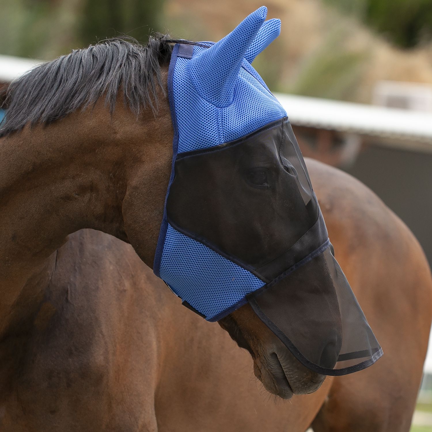 Маска антимоскитная AIR MAX с защитой носа голубой первая конная мануфактура