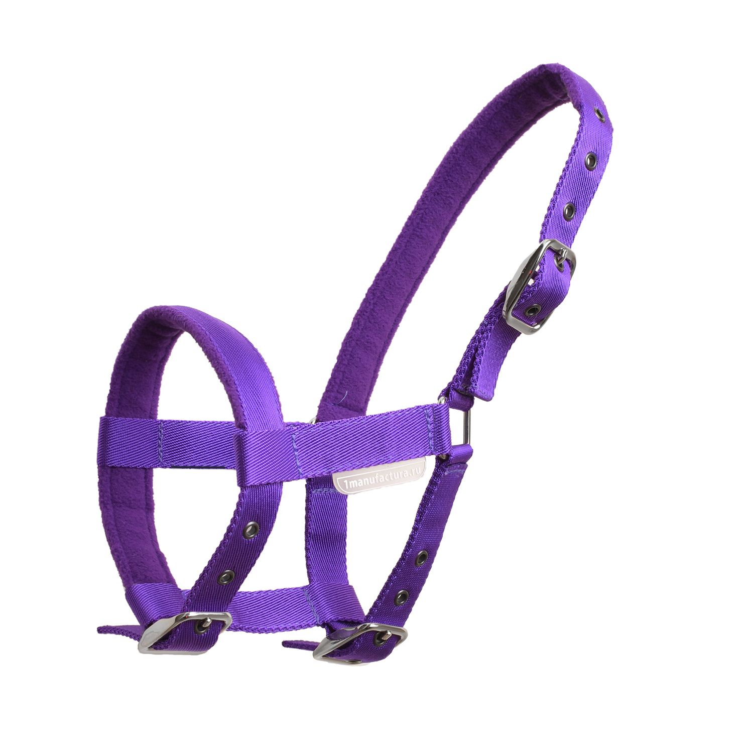 Недоуздок на пони и mini на флисе фиолетовый