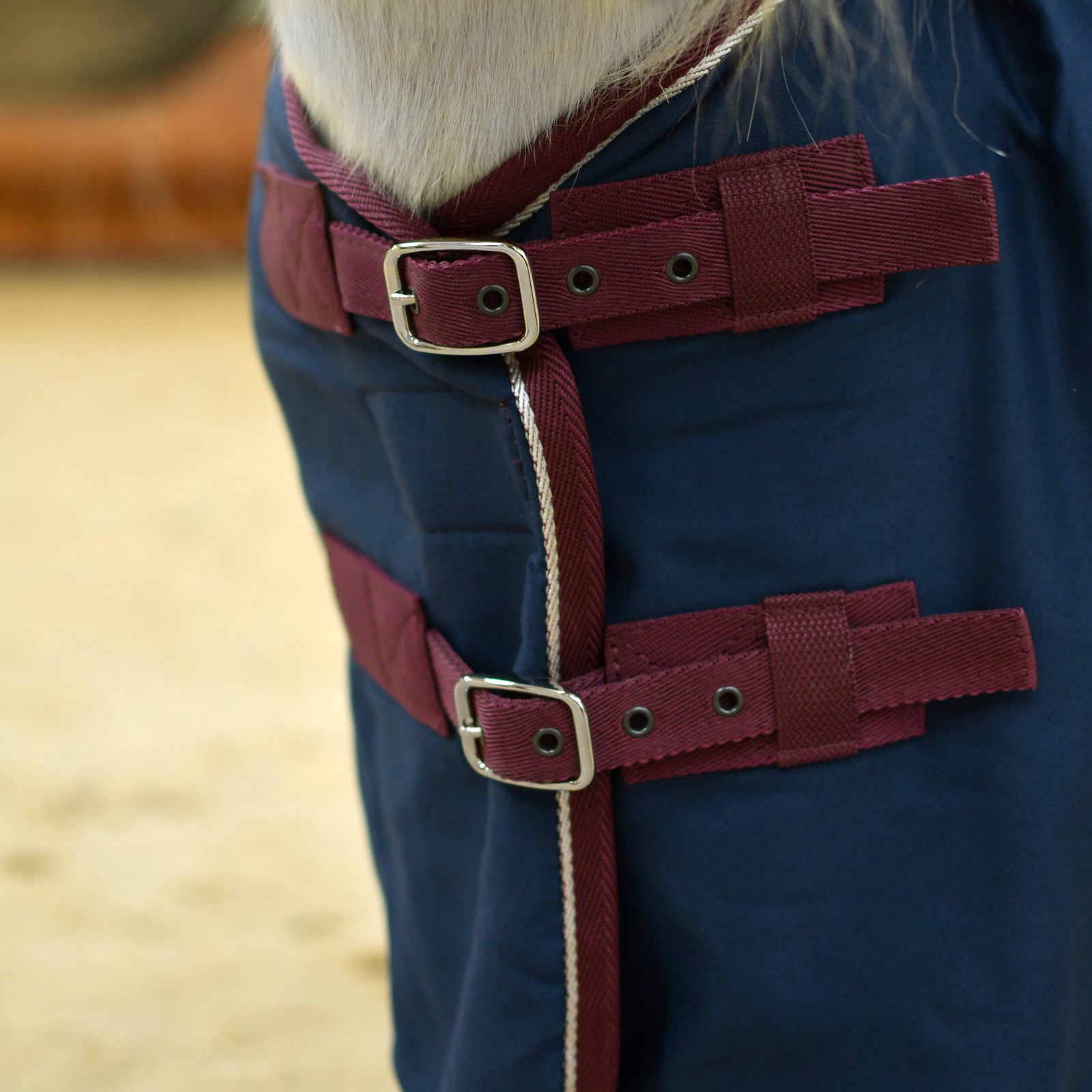 Попона денниковая на флисе mimimi Pony Fleece-Lined , синий/бордо