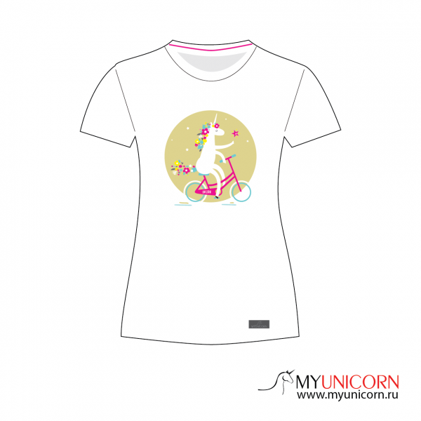 Футболка для верховой езды Unicorn’s dreams бежевый