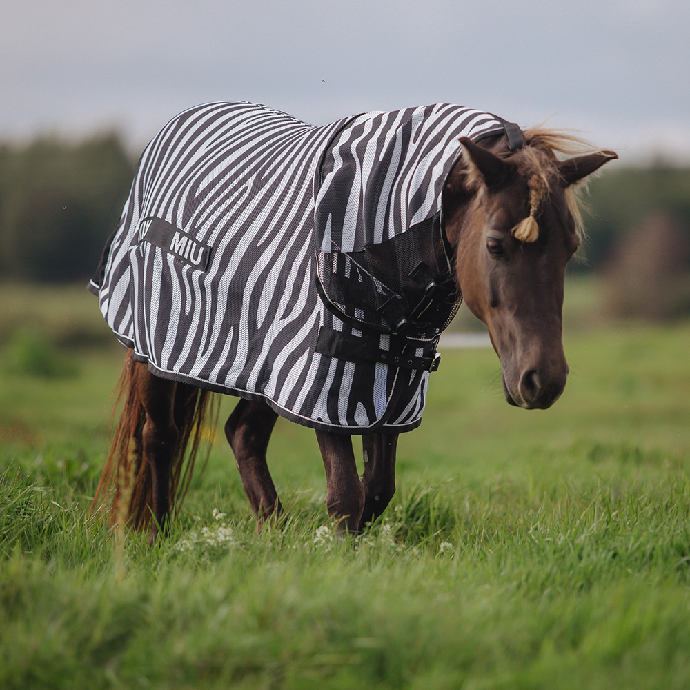 Попона антимоскитная с капором и подпузником mimimi Pony Air Max Zebra, принт зебра