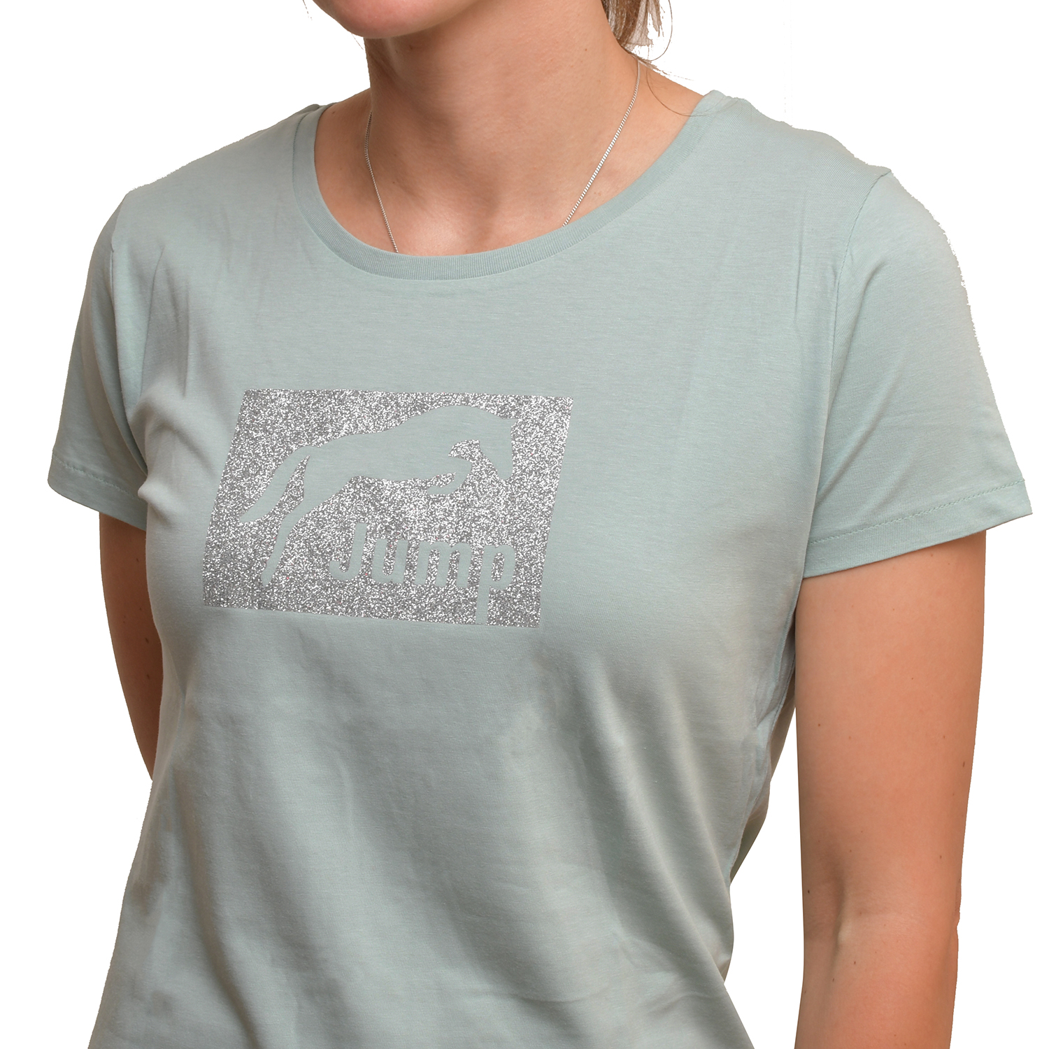 Футболка Star shine jump мята/серебро
