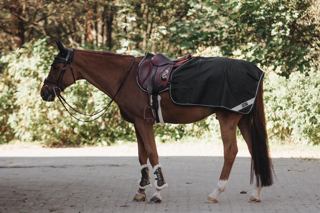 Полупопона RIDING на флисе чёрный