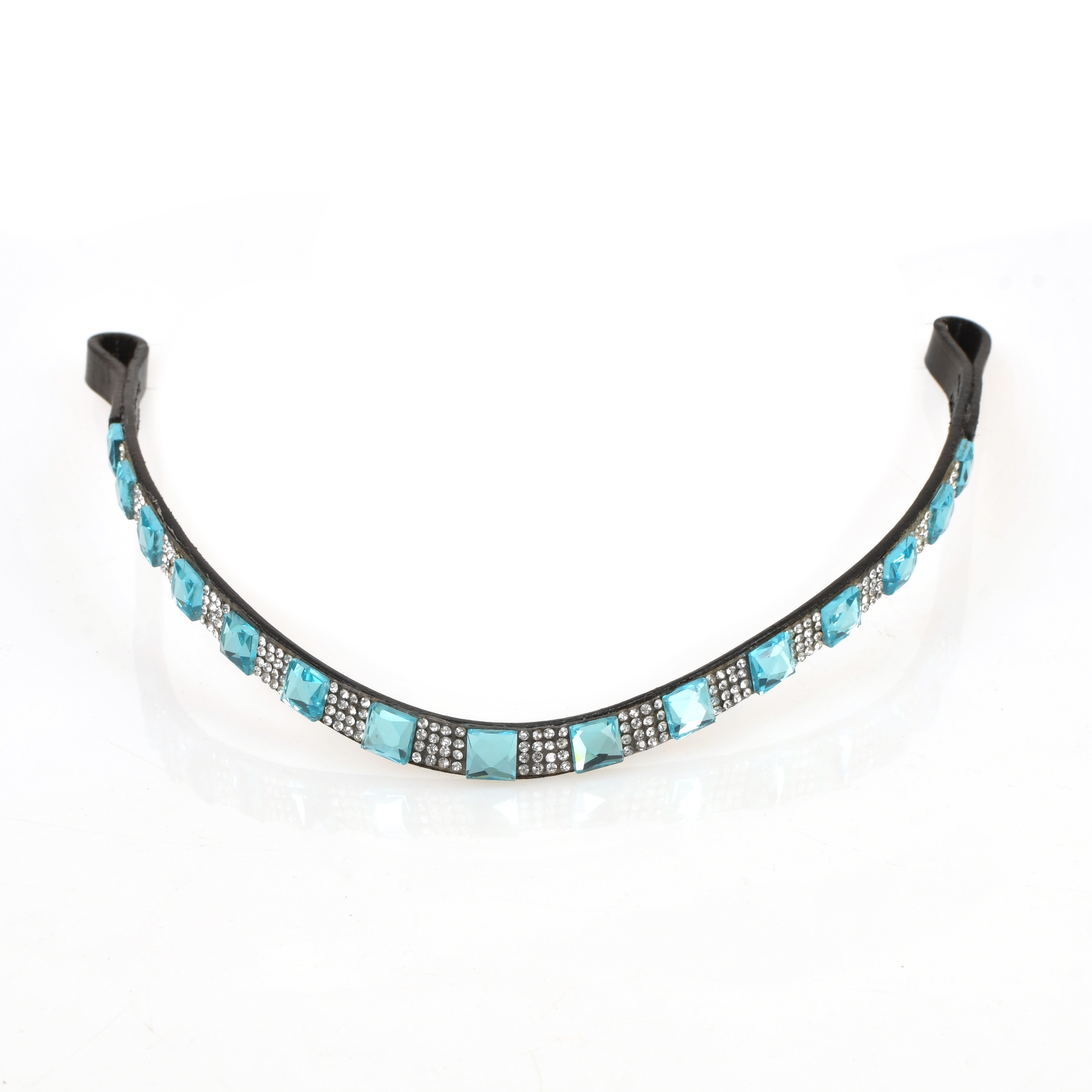 Налобник изогнутый Square stones чёрный Первая Конная Мануфактура