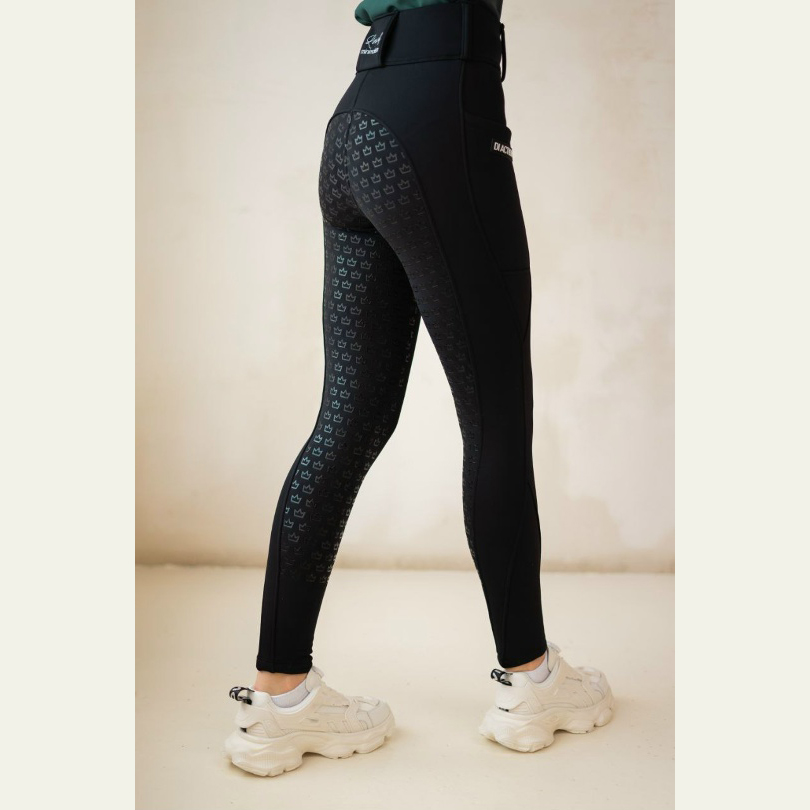 Брегинсы утеплённые с высокой талией чёрный