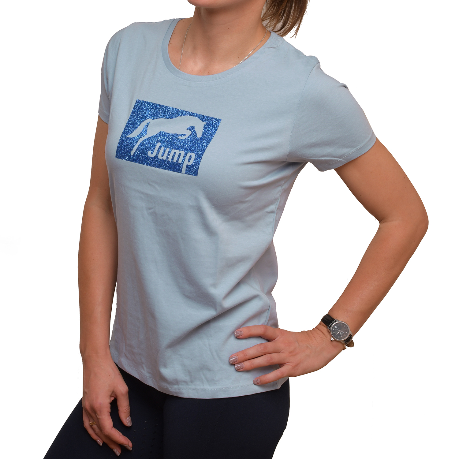 Футболка Star shine jump голубой/голубой