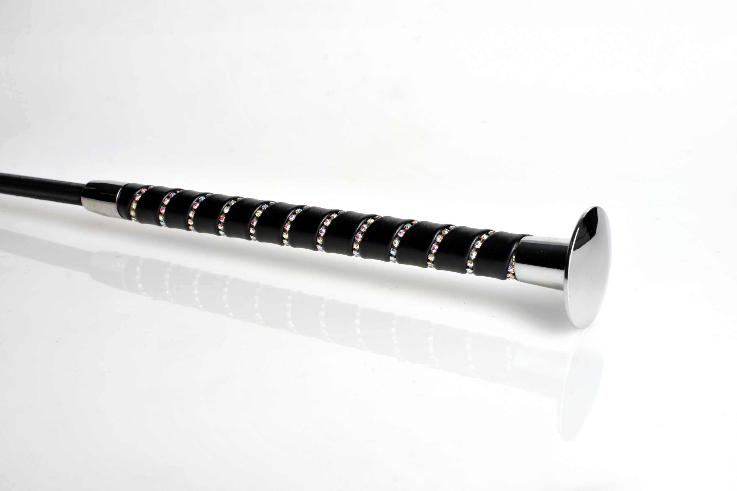 Хлыст выездковый стразы, чёрный