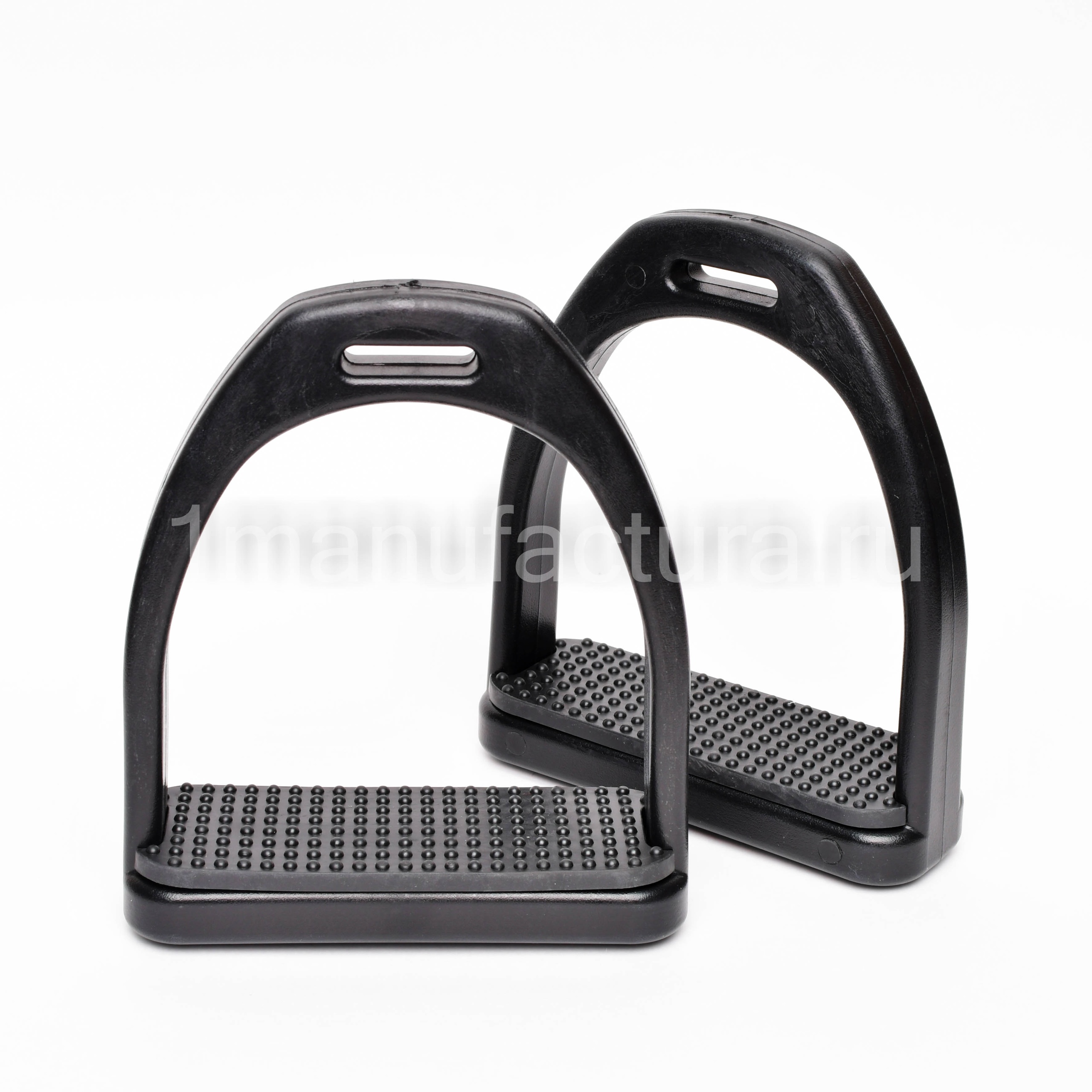 Стремена пластиковые с резиновой вставкой чёрный