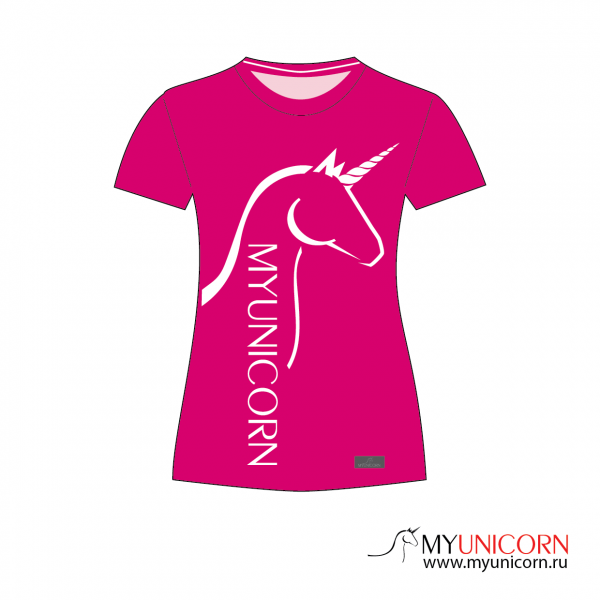 Футболка Единорог графический розовый