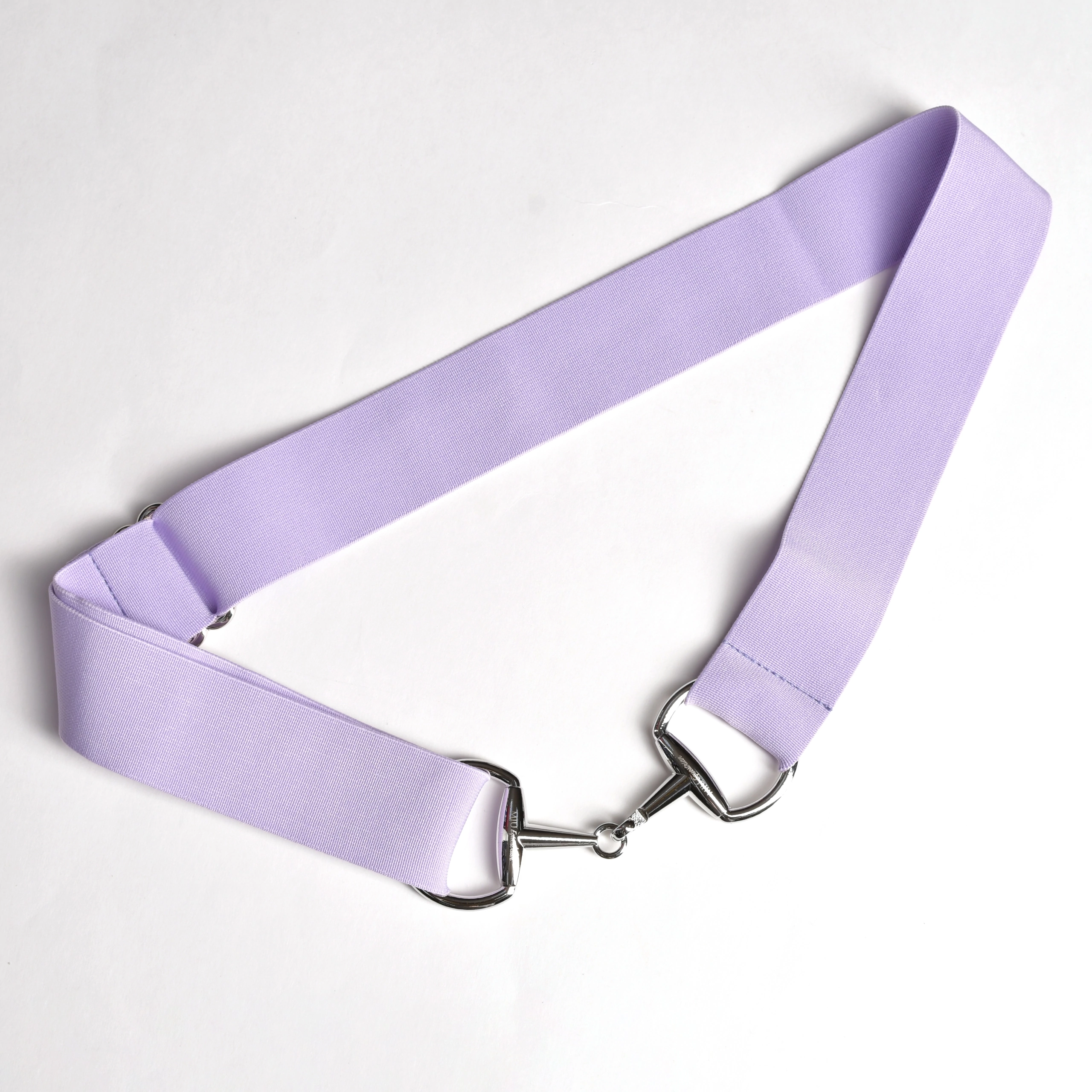 Ремень эластичный 4см с пряжкой трензелем сирень