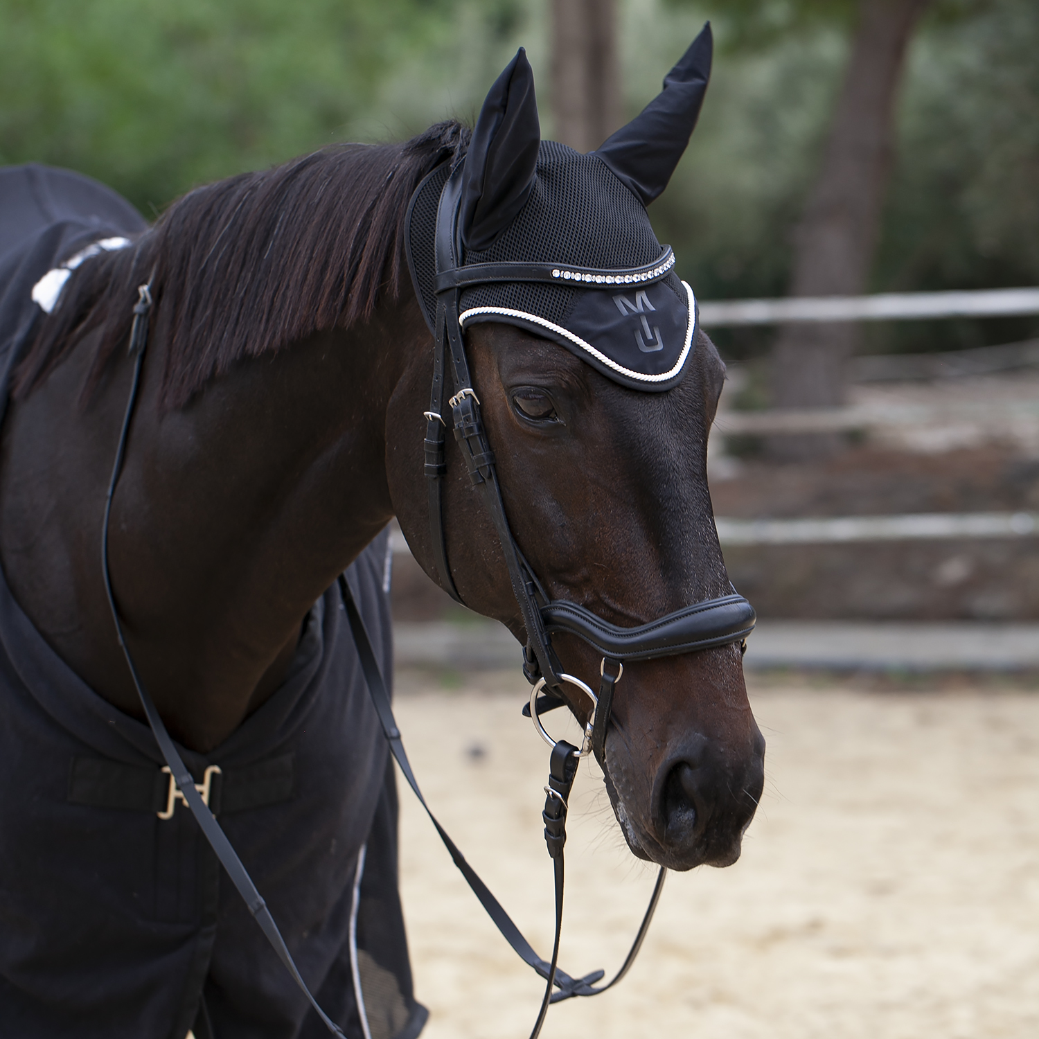 Ушки Elegance черный/кремовый