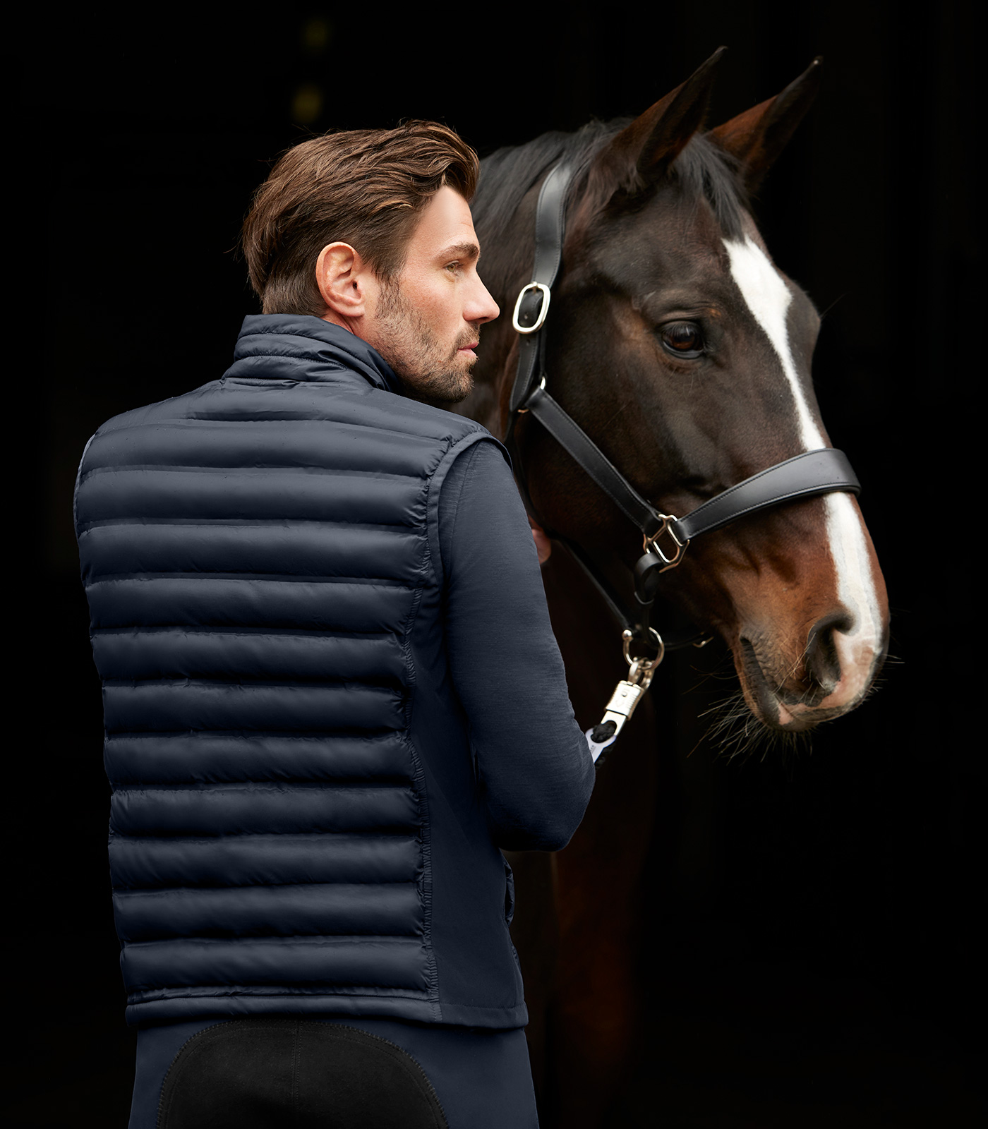 Жилет для верховой езды Maine синий, мужской