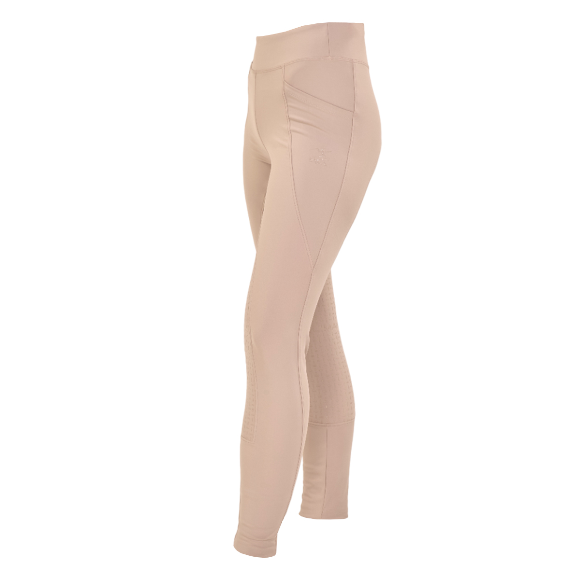 Леггинсы женские для верховой езды с полной силиконовой леей бежевый