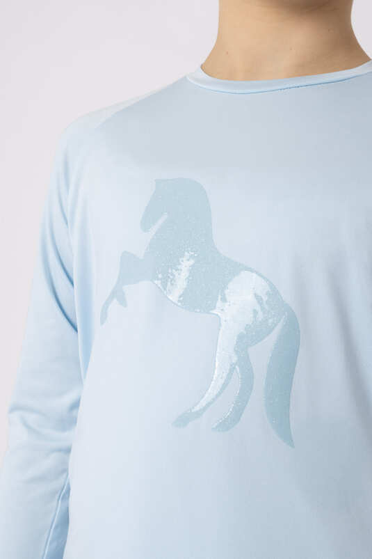 Лонгслив детский Horze с силиконовым принтом