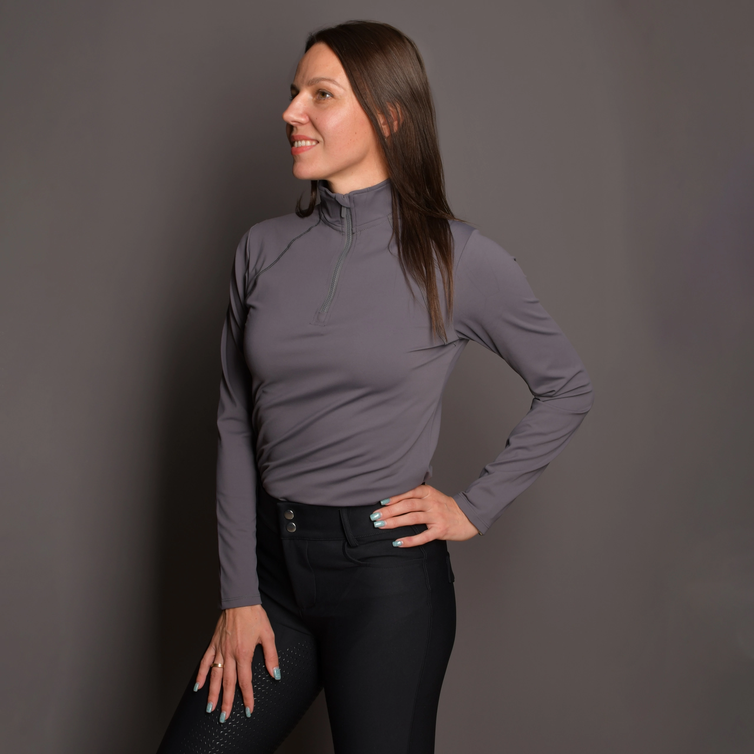 Лонгслив серый