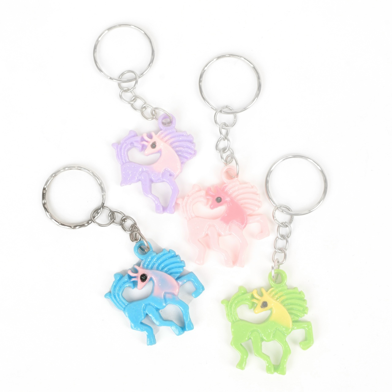 Брелок лошадка пластик 30*35мм, голубой (один размер, -один размер)