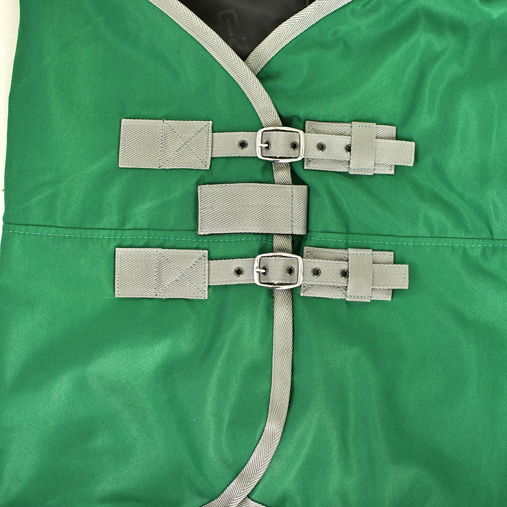 Попона денниковая FLEECE-LINED на флисе зелёный/серый