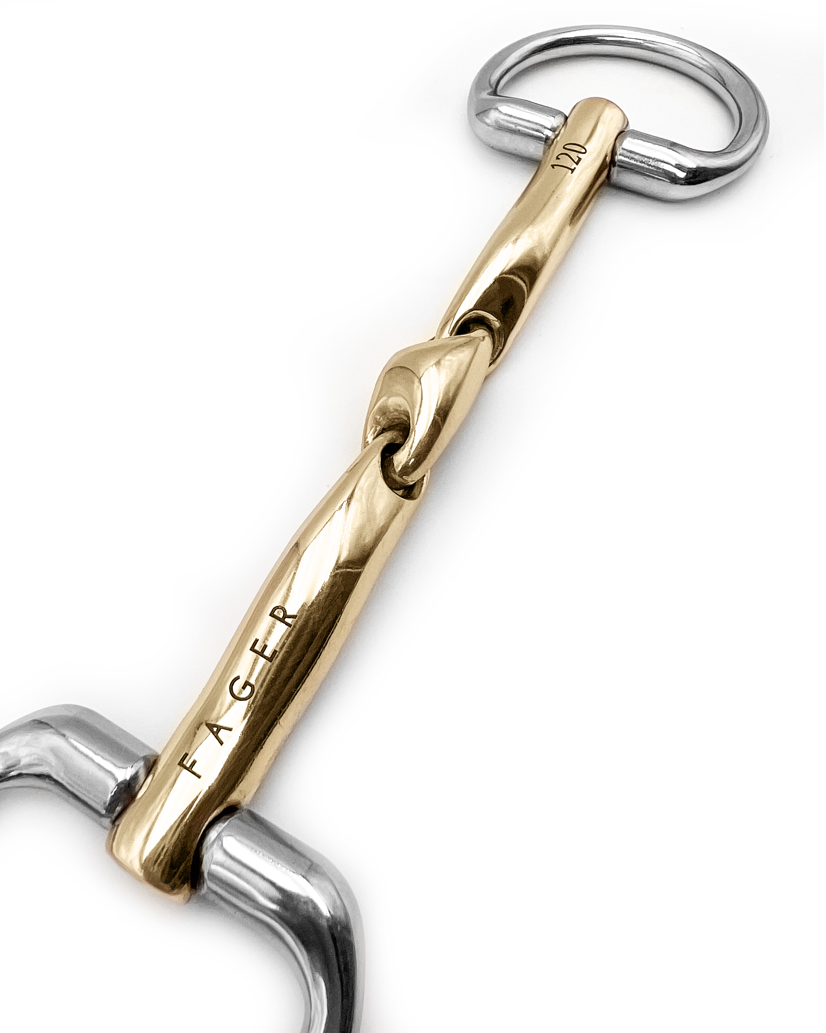 Трензель Fager под мундштук Celice Sweet Gold Bradoon Fixed rings