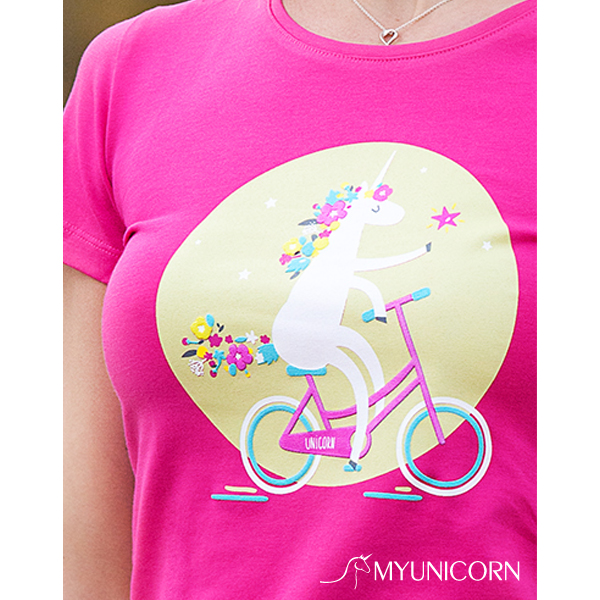Футболка для верховой езды Unicorn’s dreams розовый