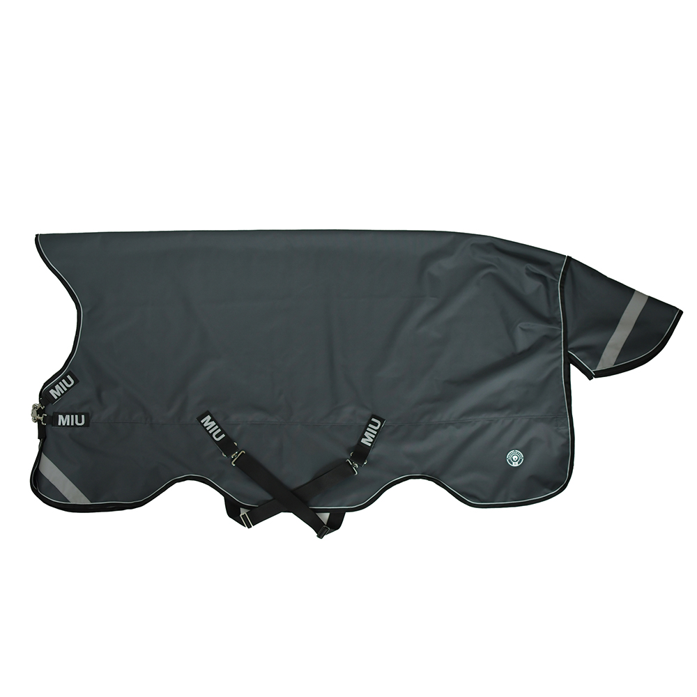 Попона прогулочная SINGAPORE с высокой холкой серый/чёрный