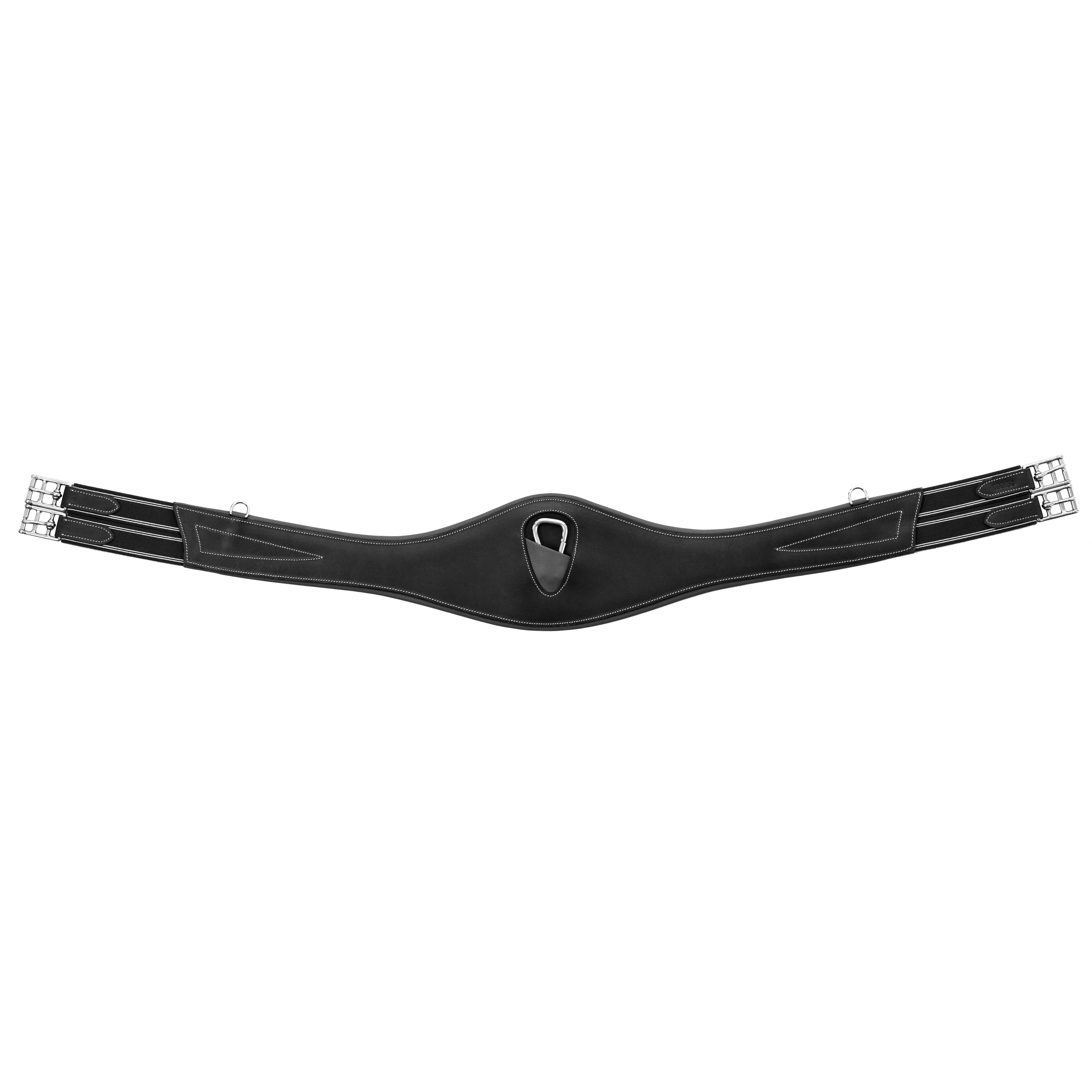 Подпруга анатомическая HYBRID кожаная чёрный
