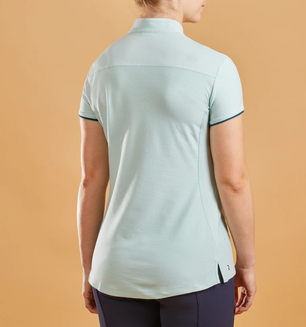 Поло с короткими рукавами 500 светло-зелёный