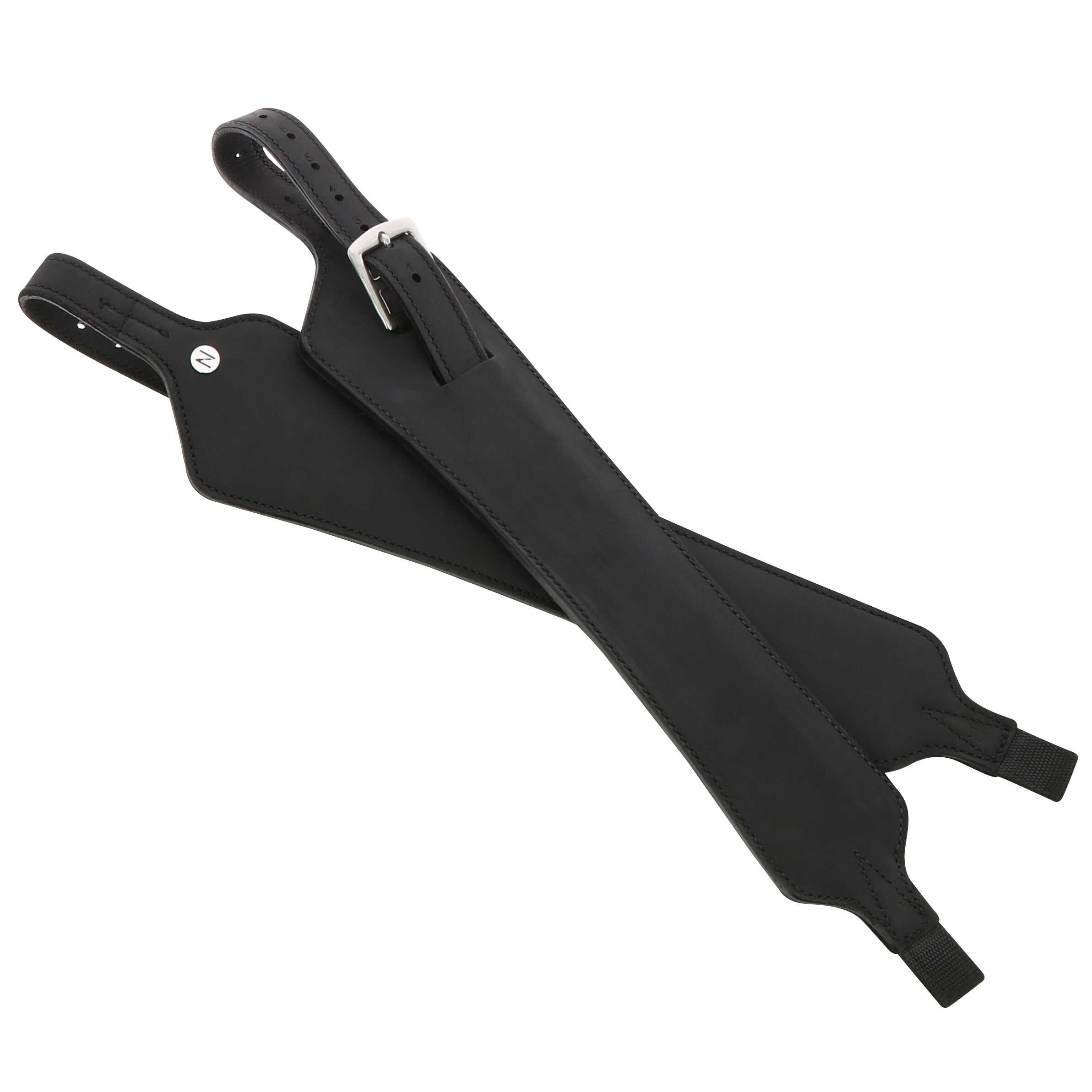 Путлища кожаные моно чёрный