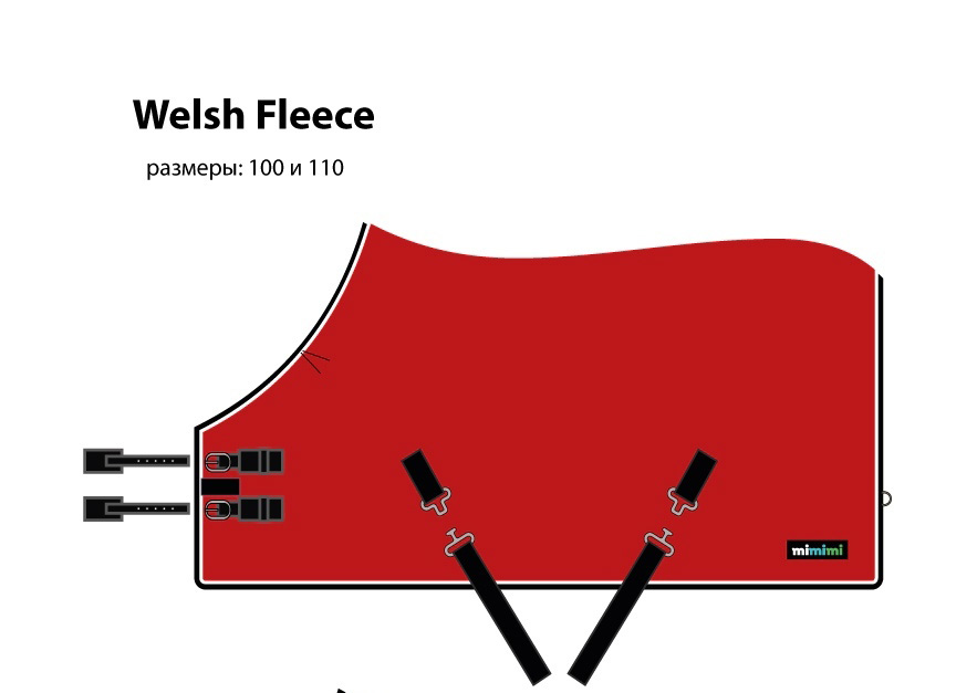 Попона флисовая minihorse FLEECE красный первая конная мануфактура