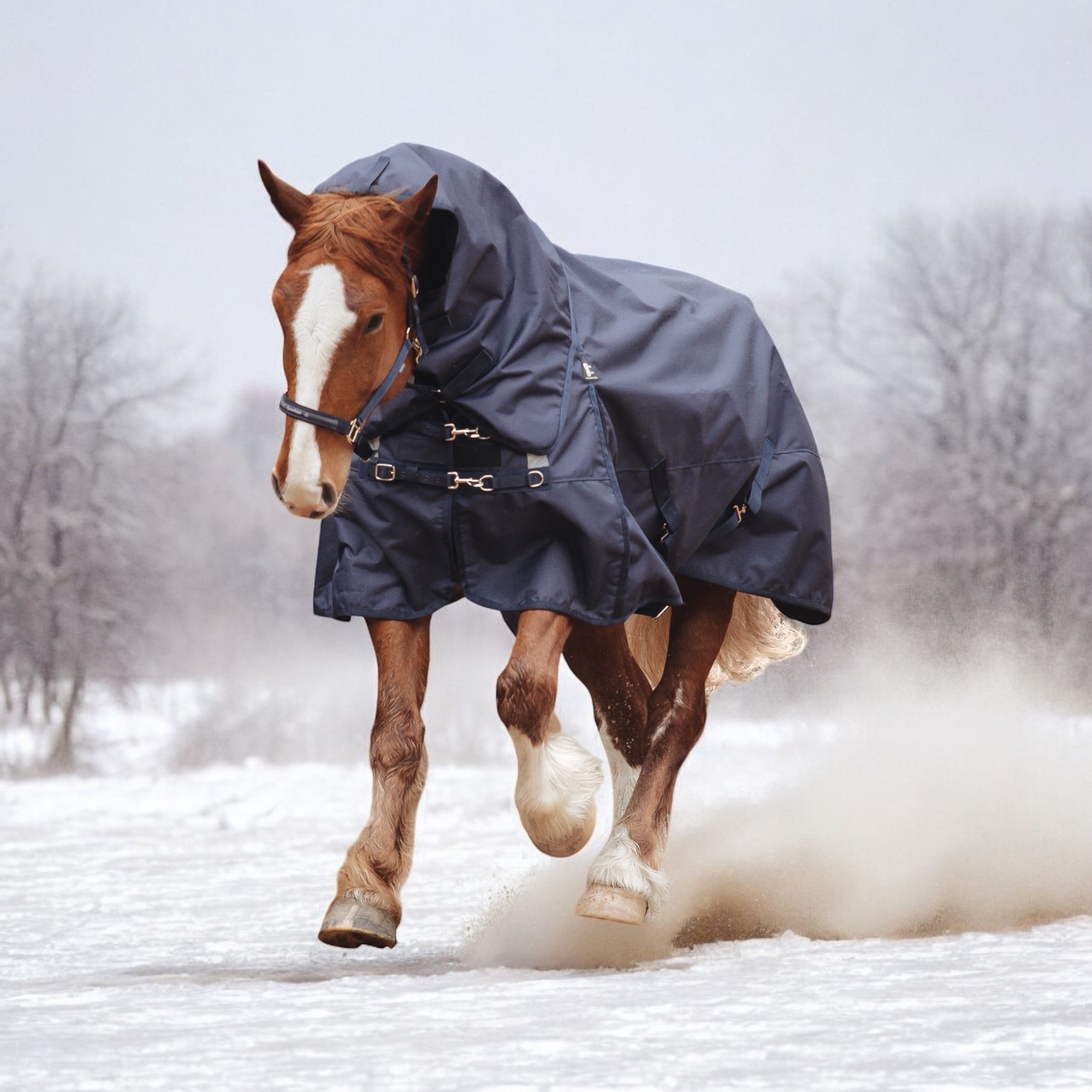 Капор для прогулочной попоны X-Strong 150 синий