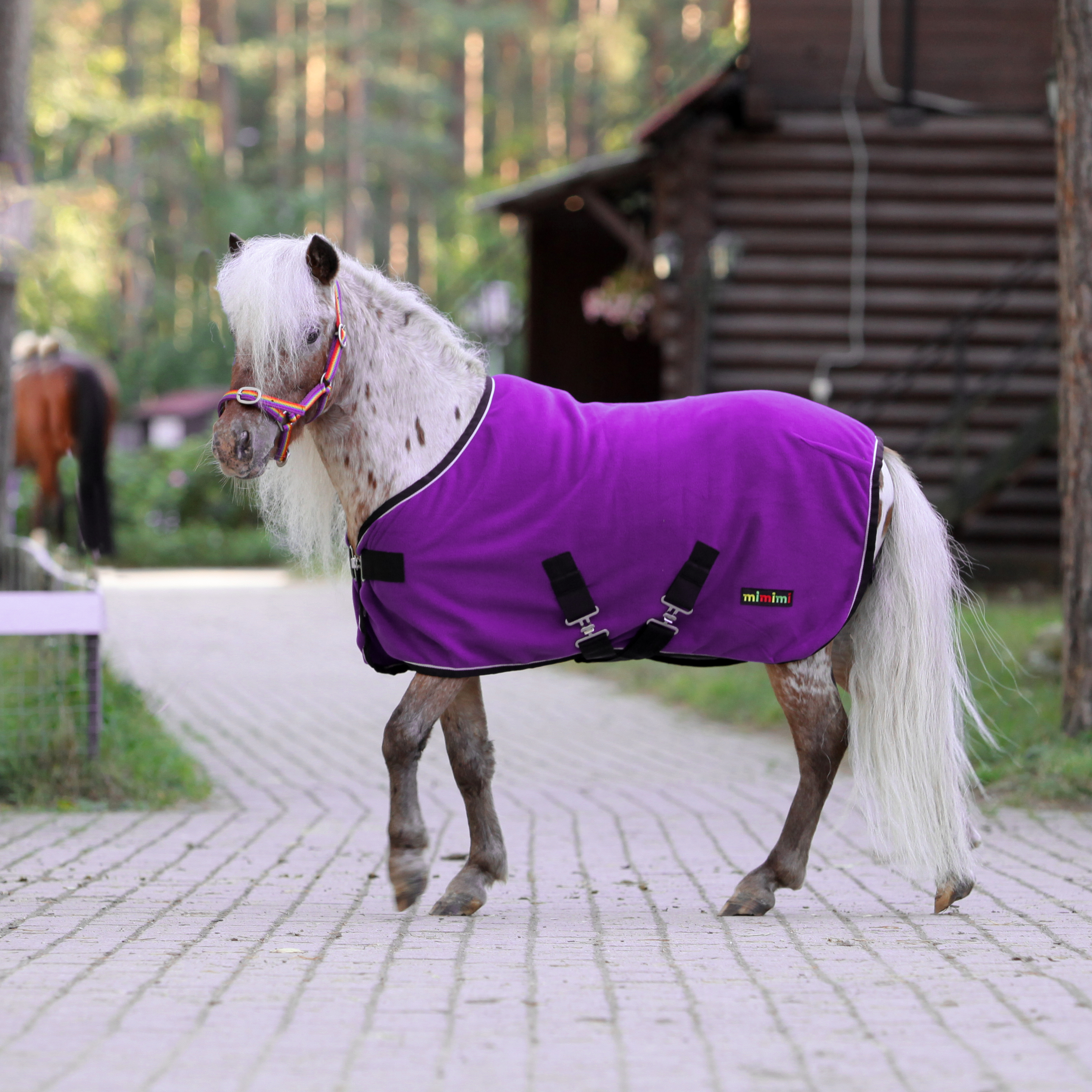 Попона флисовая Pony Fleece фиолетовый Первая Конная Мануфактура