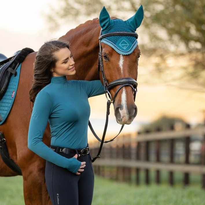 Комплект выездковый Suede Square Marine изумруд