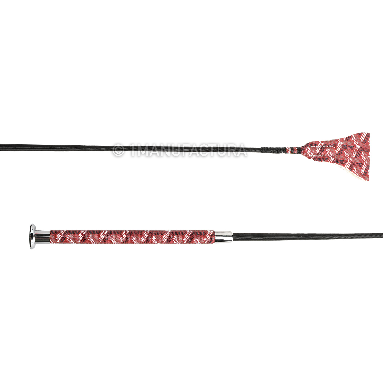 Хлыст конкурный HO с цветным орнаментом, бордо