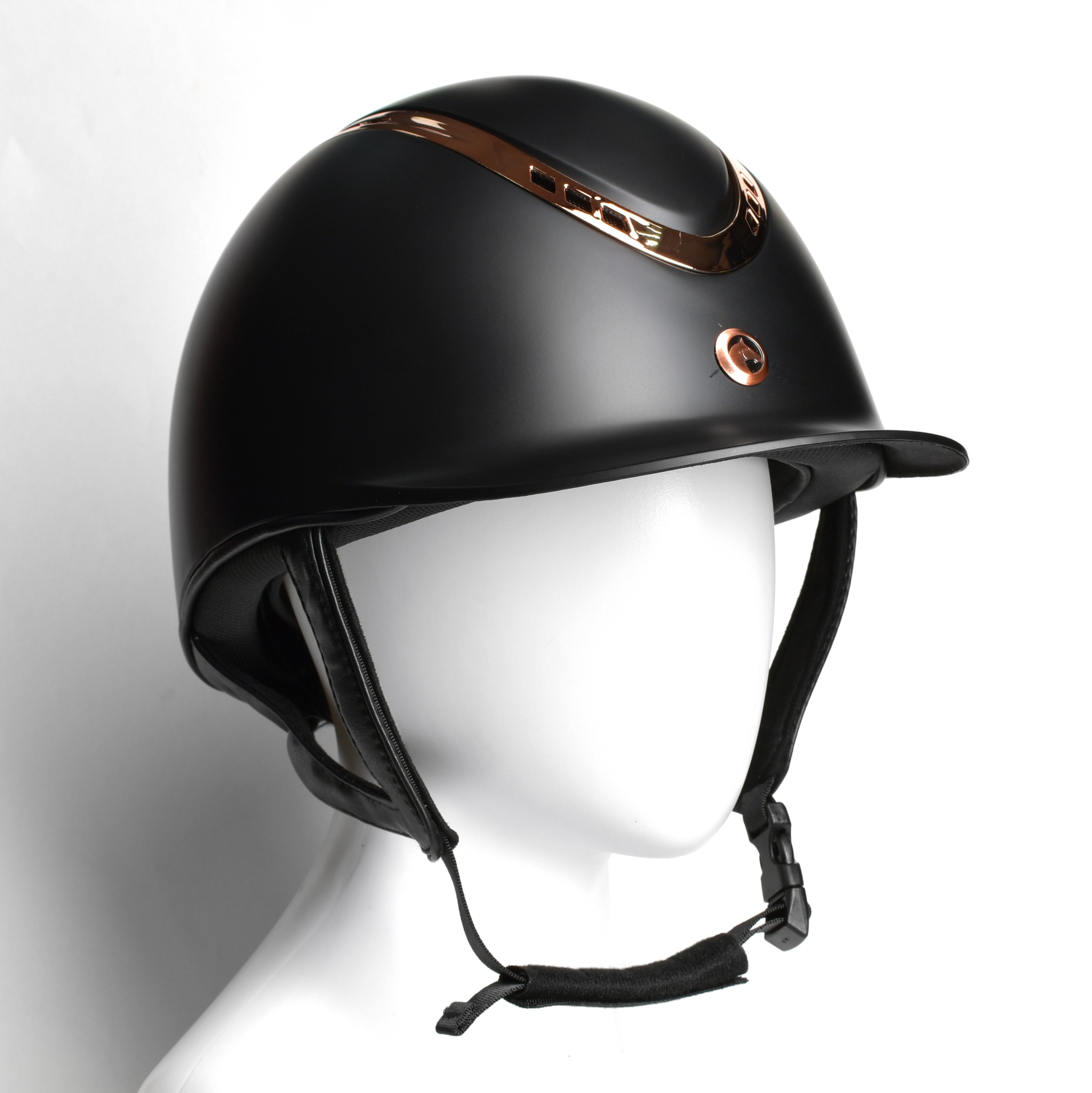 Шлем WINNER с регулировкой чёрный/розовое золото