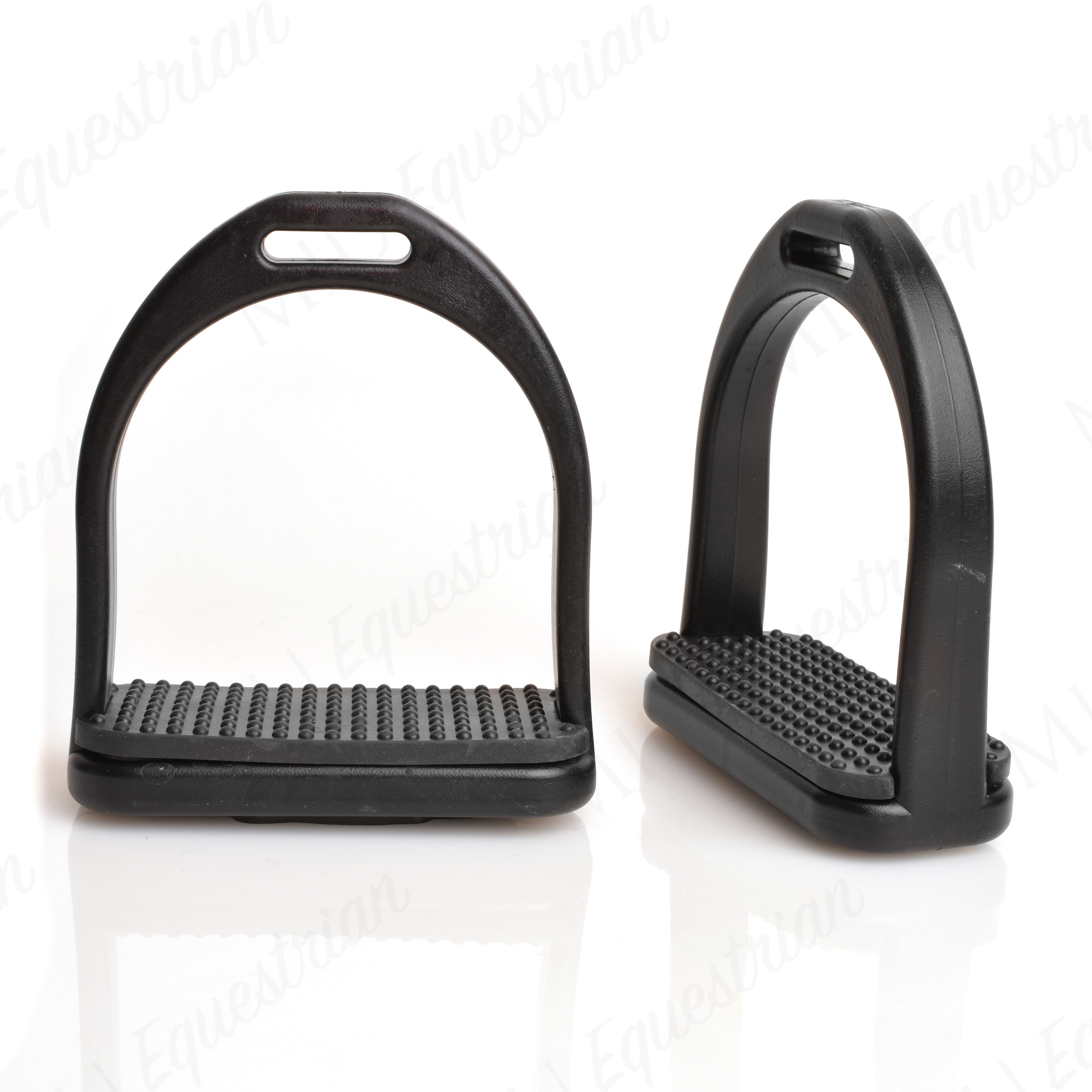 Стремена детские пластиковые с резиновой вставкой чёрный
