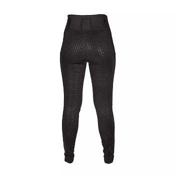 Леггинсы женские зимние для верховой езды с полной силиконовой леей, чёрный (911730-10-36, 36)